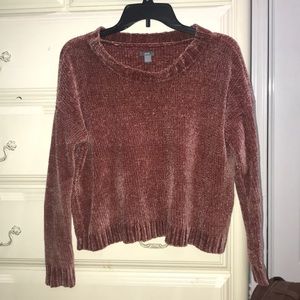 Aerie Cropped Chenille Sweater